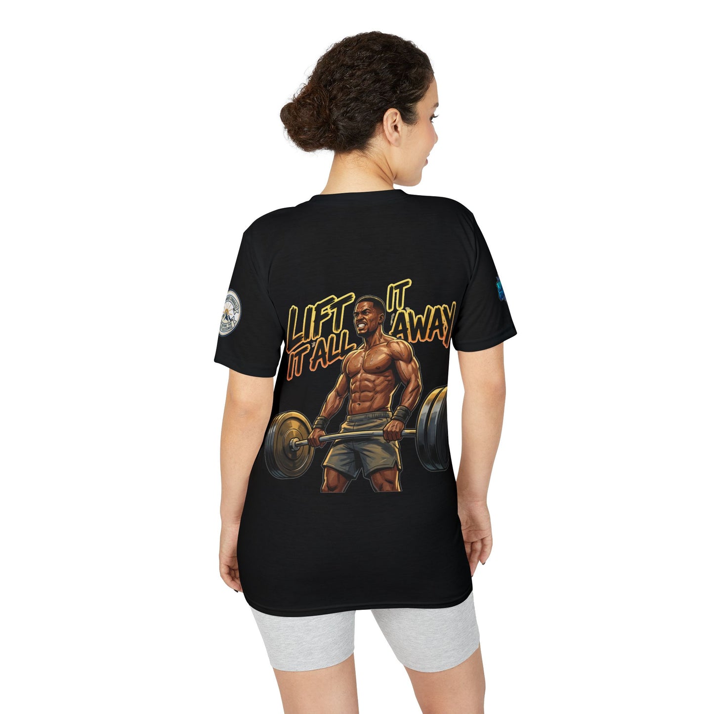 Lift It All Away Weightlifting Performance T‑Shirt — Rune Strong Gym Tee