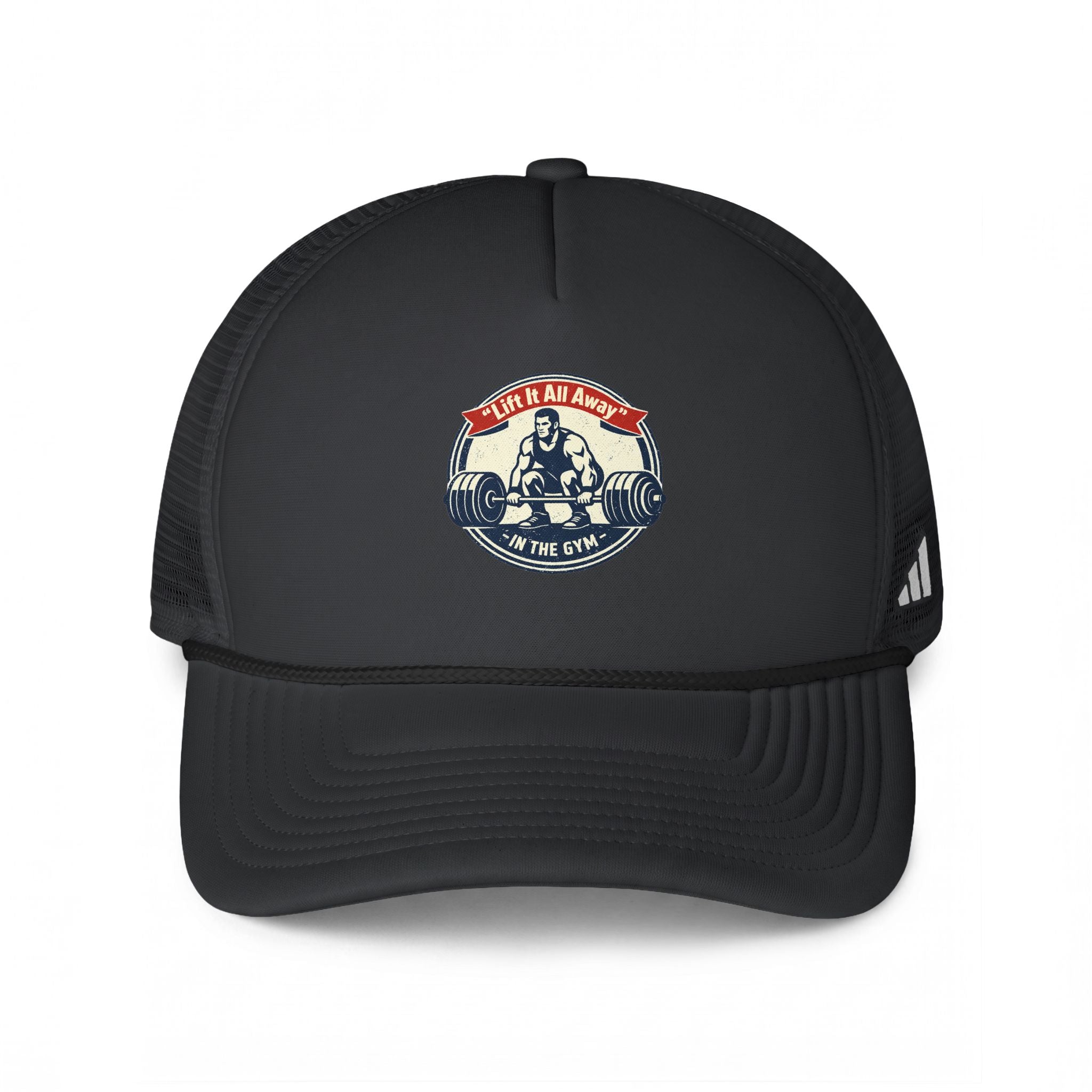 Weightlifting Trucker Hat — Lift or Be Squatted Vintage Patch